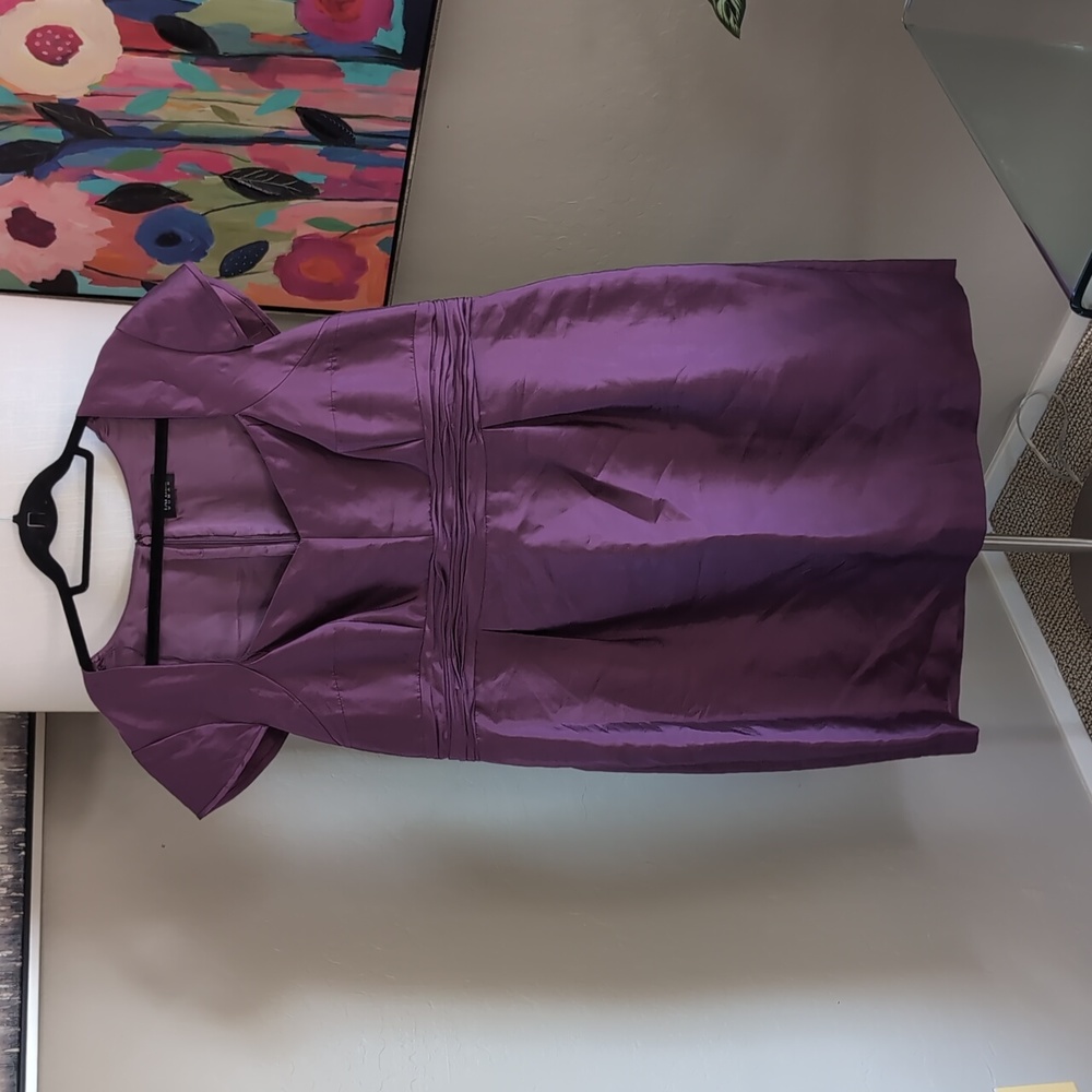 Adriana Papell Purple silk dress